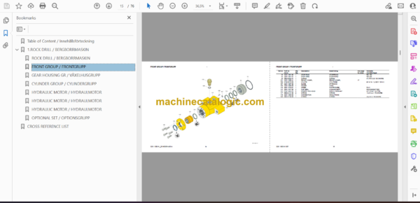 Atlas Copco RD 22S Surface Rock Drill Parts Catalog - Image 2