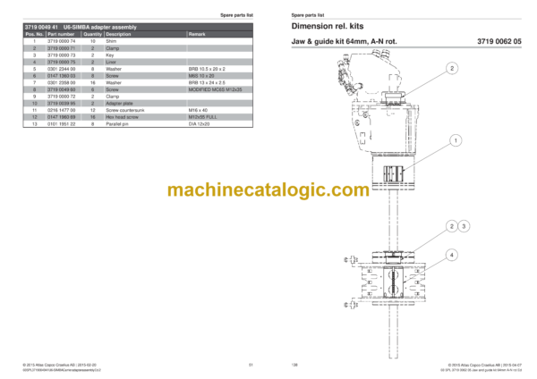 Atlas Copco Diamec MCR U6 APC Parts Catalog - Image 4