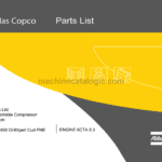 Atlas Copco XAV 600 DrillXpert Cud PNB ENGINE 6CTA 8.3 Parts Catalog