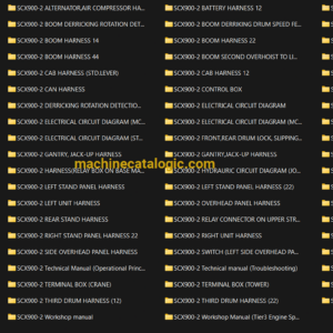 Hitachi Sumitomo SCX900-2 Full Manual (Technical, Workshop, Diagrams Manual)