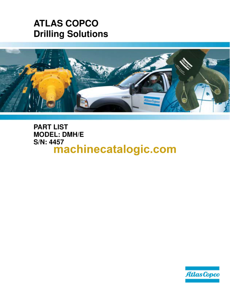 Atlas Copco DMHE Blast Hole Drill Parts Catalog