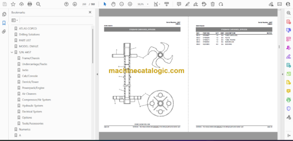 Atlas Copco DMHE Blast Hole Drill Parts Catalog - Image 2