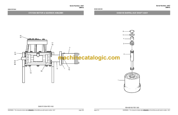 Atlas Copco DMHE Blast Hole Drill Parts Catalog - Image 4