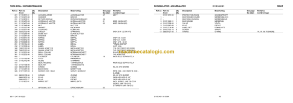 Atlas Copco COP 1838MEX Version E Hydraulic Rock Drill Parts Catalog - Image 3