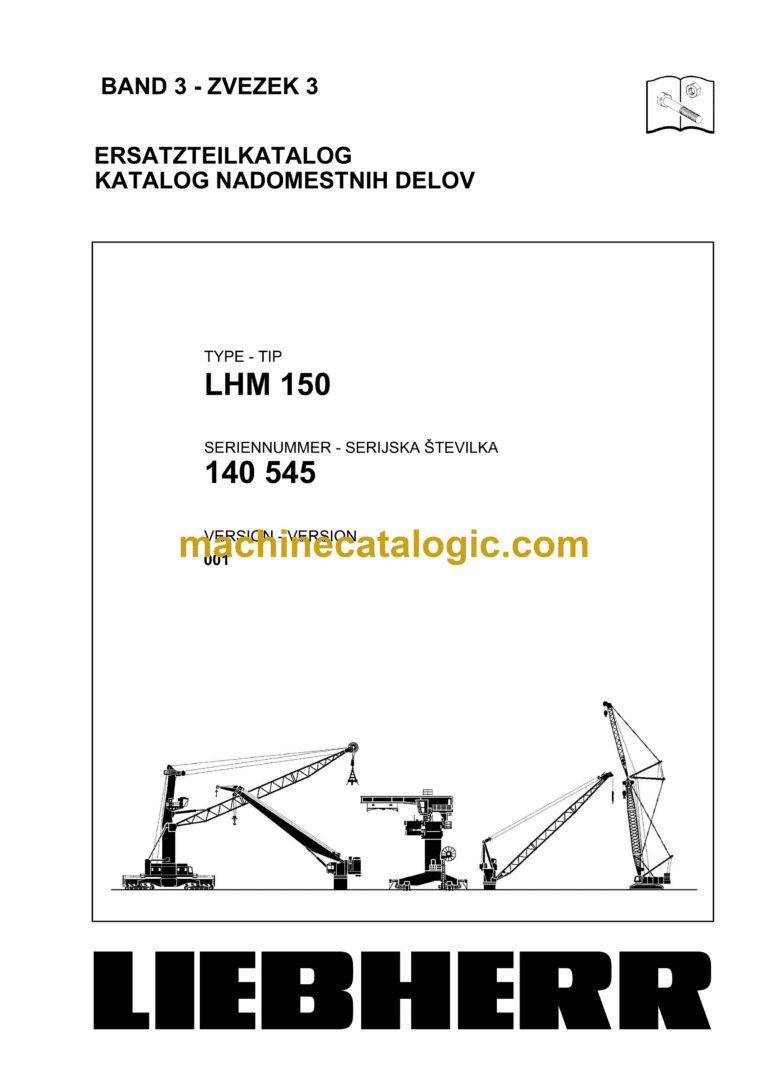 Liebherr LHM 150 Mobile Harbour Crane Ersatzteilkatalog (DE-SL)