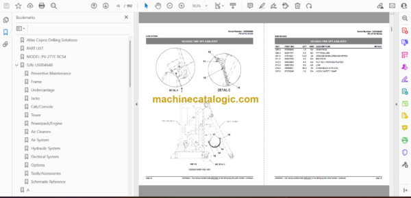 Atlas Copco PV271E RCS4 Pit Viper Parts Catalog - Image 2