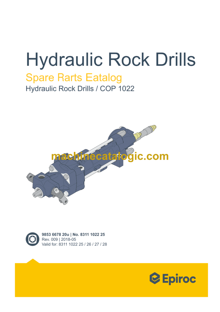 Epiroc COP 1022 Hydraulic Rock Drills Parts Catalog