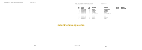 Atlas Copco ROC L6 H/5M Feed Drilling Rig Parts Catalog - Image 3