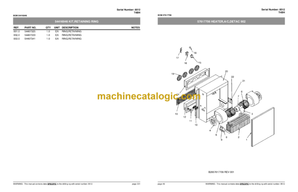 Atlas Copco T4BH Drill Rig Parts Catalog - Image 3
