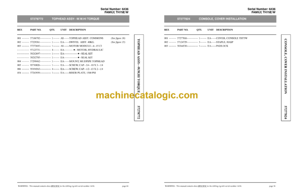 Atlas Copco TH75EW Water Well Drills Parts Catalog - Image 2