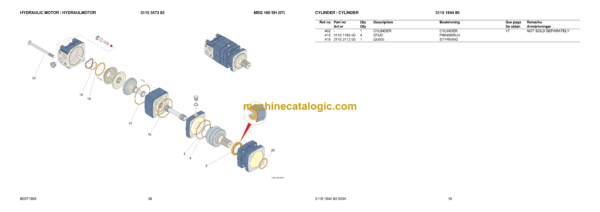 Atlas Copco COP 1838MUX Version E Hydraulic Rock Drill Parts Catalog - Image 3