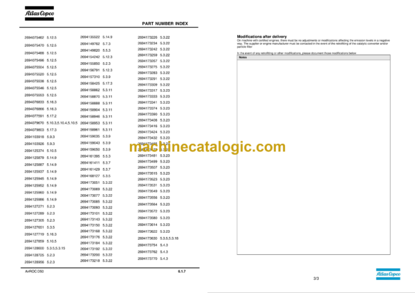 Atlas Copco AirROC D50 Drill Rig Parts Catalog - Image 4