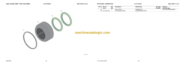 Atlas Copco COP 1838MUX Version E Hydraulic Rock Drill Parts Catalog - Image 4