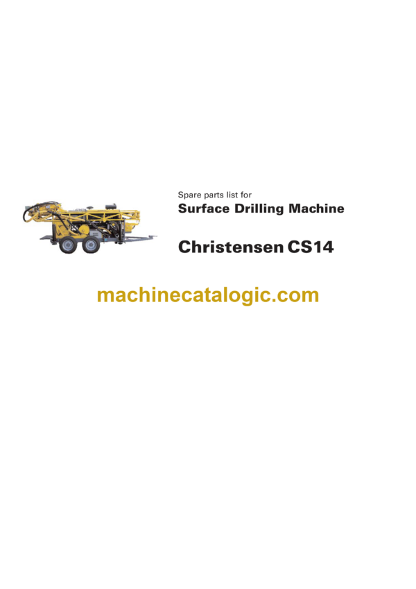 Atlas Copco Christensen CS14 Parts Catalog