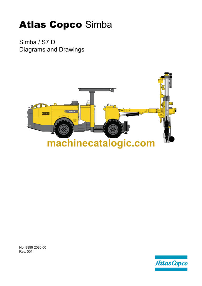 Atlas Copco Simba S7D Diagrams and Drawings Manual