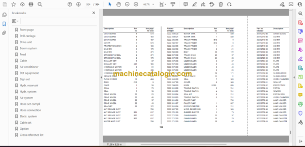 Atlas Copco ROC F7 CR Drilling Rig Parts Catalog - Image 2