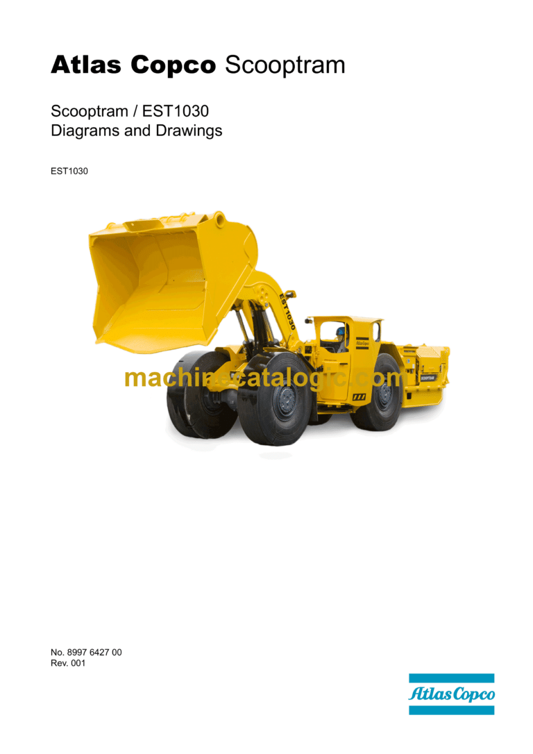 Atlas Copco Scooptram EST1030 Diagrams and Drawings Manual