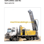 Atlas Copco Explorac 220 RC Drilling Rig Parts Catalog