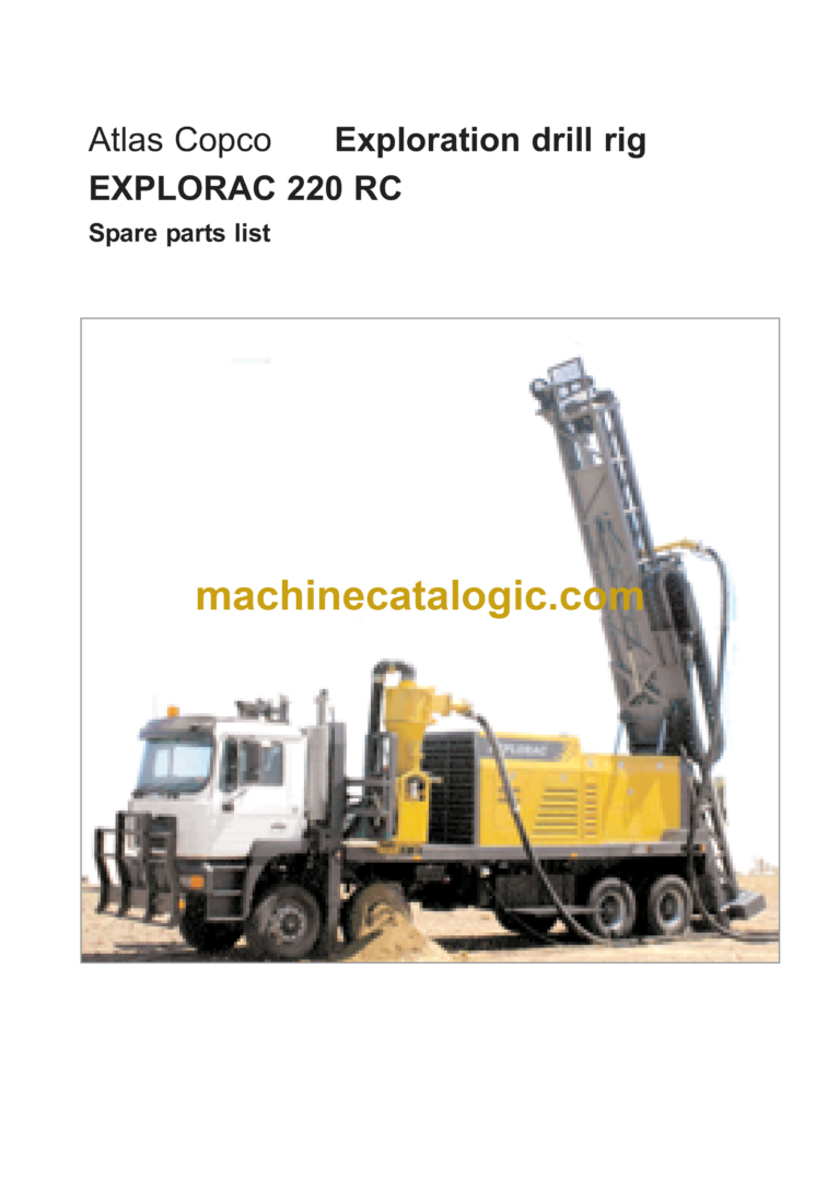 Atlas Copco Explorac 220 RC Drilling Rig Parts Catalog