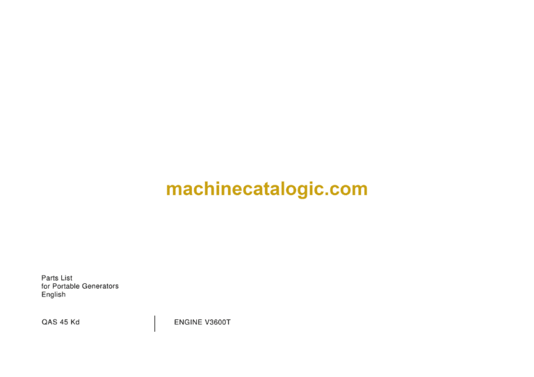 Atlas Copco QAS 45 Kd Parts Catalog