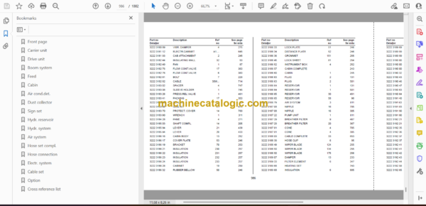 Atlas Copco ROC F9-11 Drilling Rig Parts Catalog - Image 2