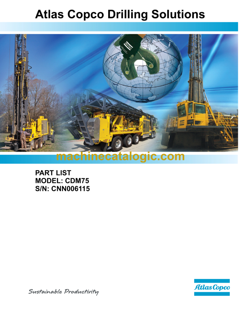 Atlas Copco CDM75 Drill Rig Parts Catalog