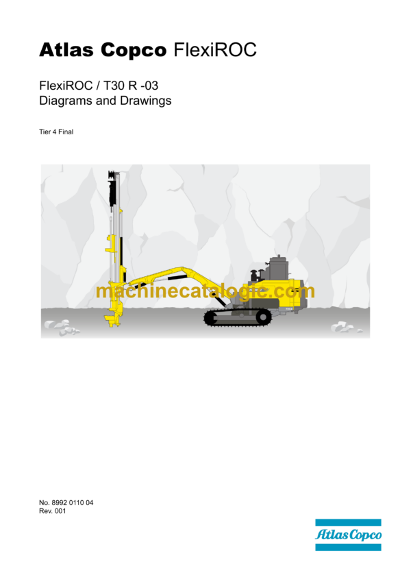 Atlas Copco FlexiROC T30R-03 Tier 4 Final Diagrams and Drawings Manual