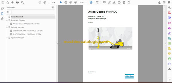 Atlas Copco FlexiROC T30R-03 Tier 4 Final Diagrams and Drawings Manual - Image 2
