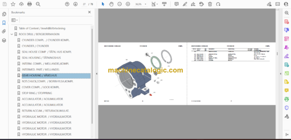 Atlas Copco COP 2540 Version E Hydraulic Rock Drill Parts Catalog - Image 2