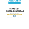 Atlas Copco ECM590 Tier 2 Hydraulic Crawler Drill Parts Catalog