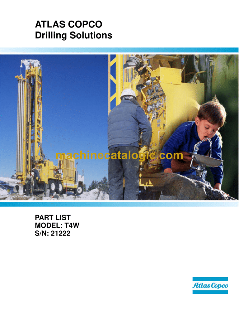 Atlas Copco T4W Water Well Drill Parts Catalog