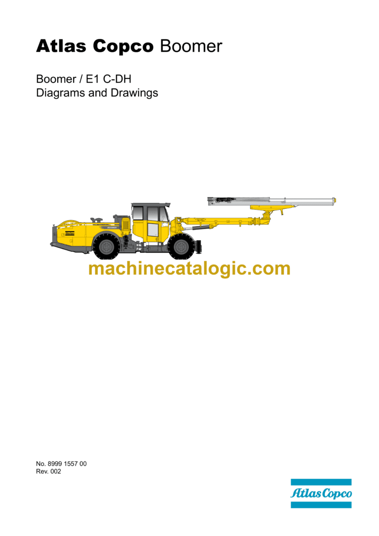 Atlas Copco Boomer E1 C-DH Diagrams and Drawings Manual