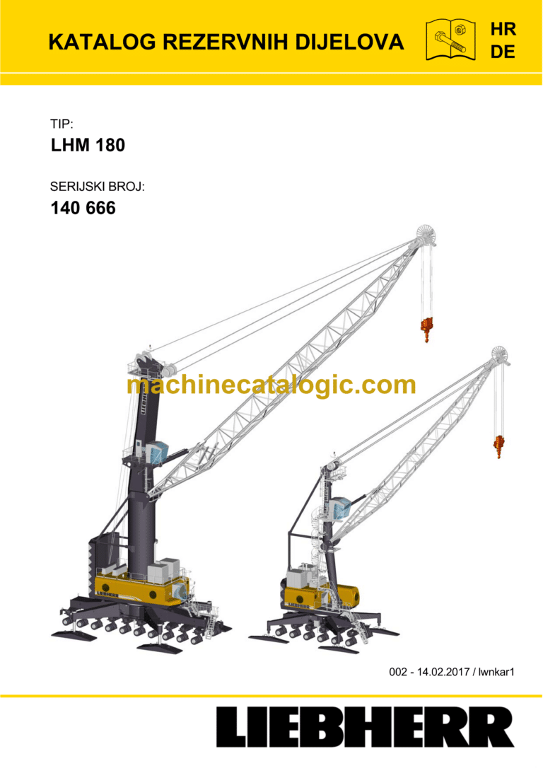 Liebherr LHM 280 Mobile Harbour Crane Katalog Rezervnih Dijelova (HR-DE)