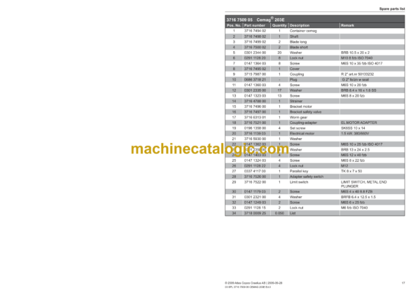 Atlas Copco CEMAG  203, 403, 803, 1603 Parts Catalog - Image 4