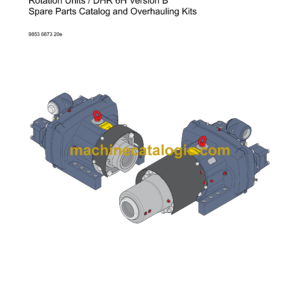 Atlas Copco DHR 6H Version B Rotation Units Parts Catalog