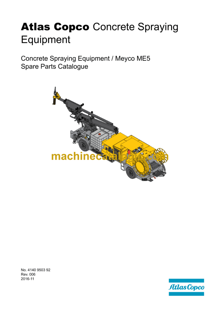 Atlas Copco Meyco ME5 Parts Catalog