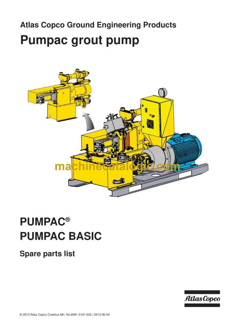 Atlas Copco Pumpac Grout Pump Parts Catalog