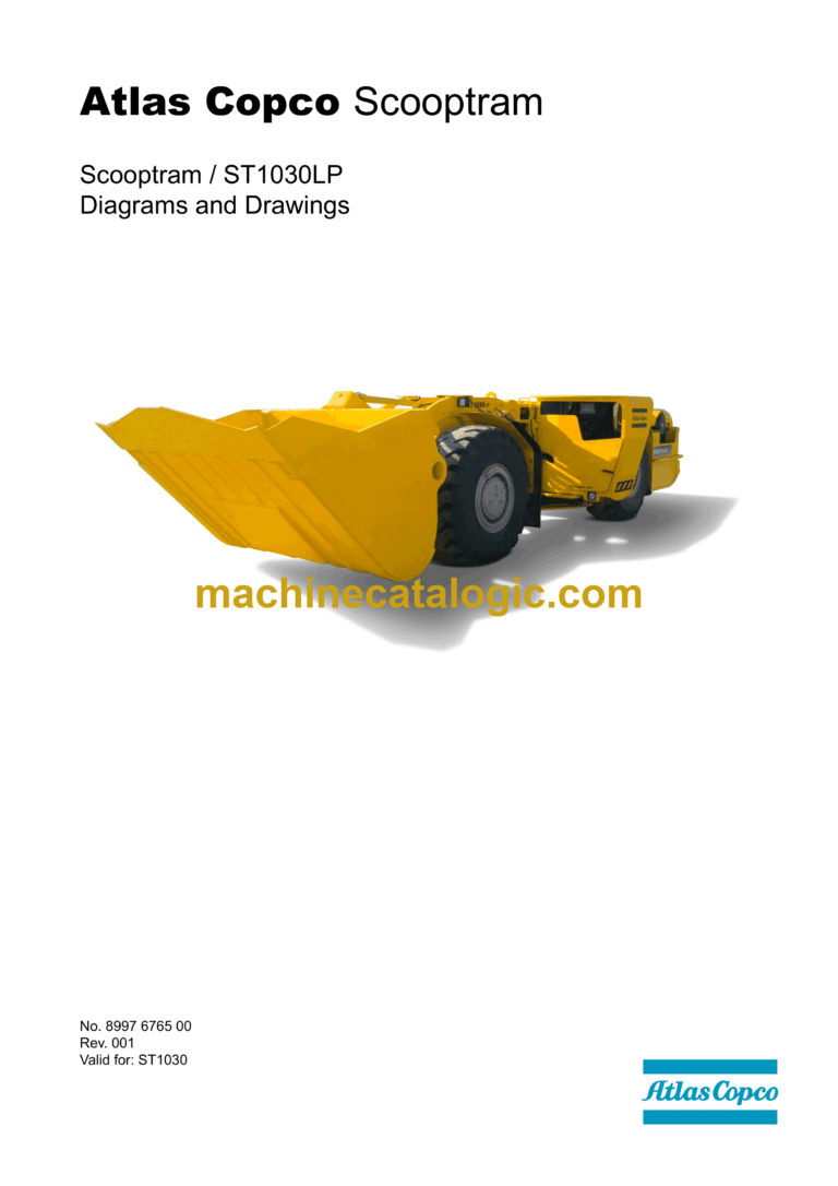 Atlas Copco Scooptram ST1030LP Diagrams and Drawings Manual