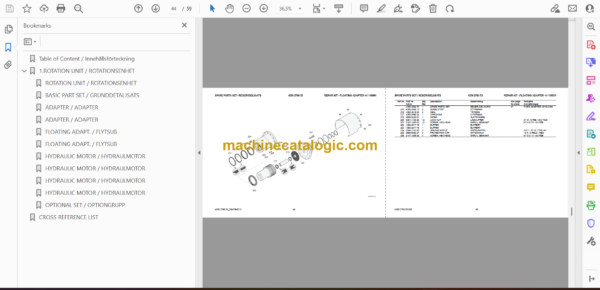 Atlas Copco DHR 6H Version B Rotation Units Parts Catalog - Image 2