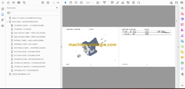 Atlas Copco COP 2560 Version B Hydraulic Rock Drill Parts Catalog - Image 2