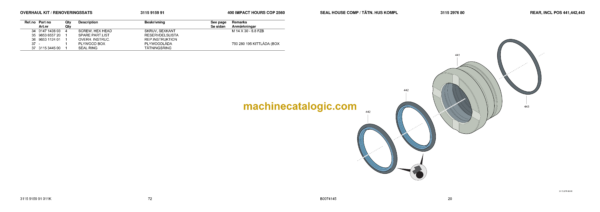 Atlas Copco COP 2560 Version B Hydraulic Rock Drill Parts Catalog - Image 4