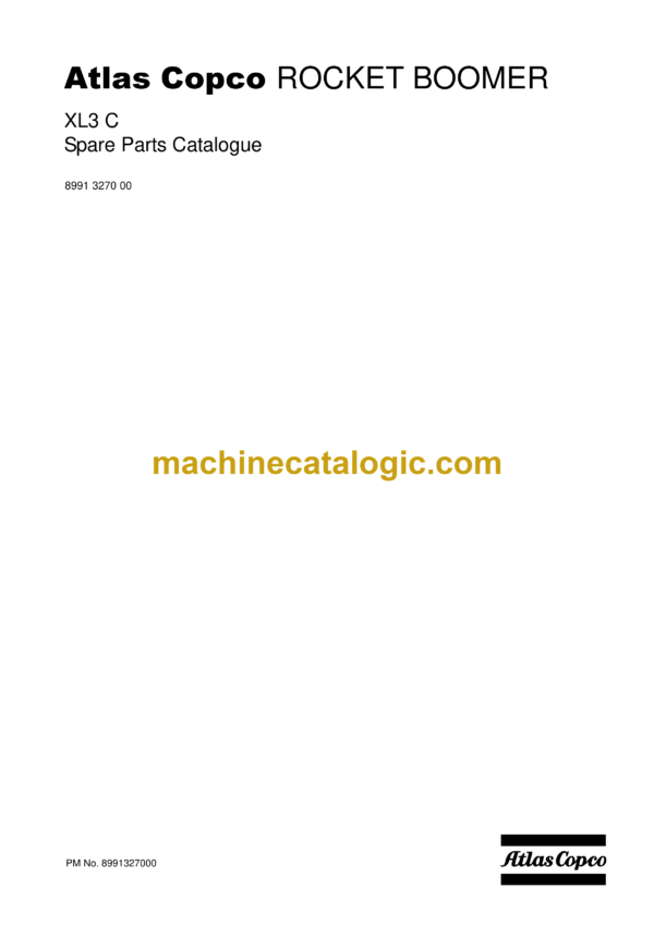 Atlas Copco XL3 C Rocket Boomer Parts Catalog