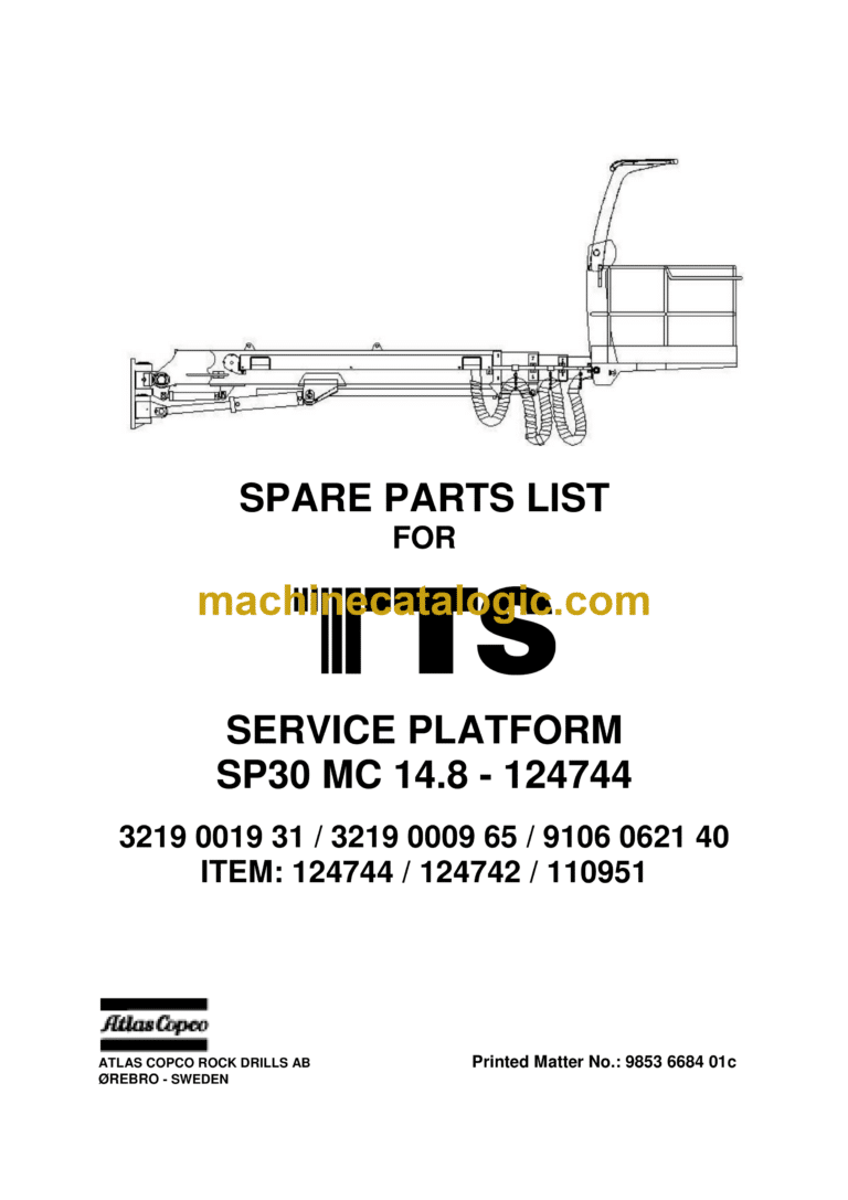 Atlas Copco SP30 MC 14.8 - 124744 Parts Catalog