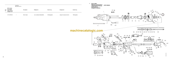 Atlas Copco COP 2550UX Hydraulic Rock Drill Parts Catalog - Image 3