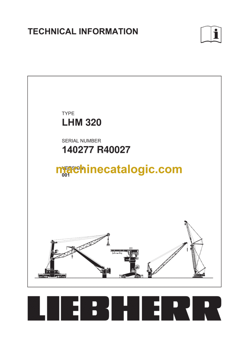 Liebherr LHM 320 Mobile Harbour Crane Technical Information (140277 R40027)