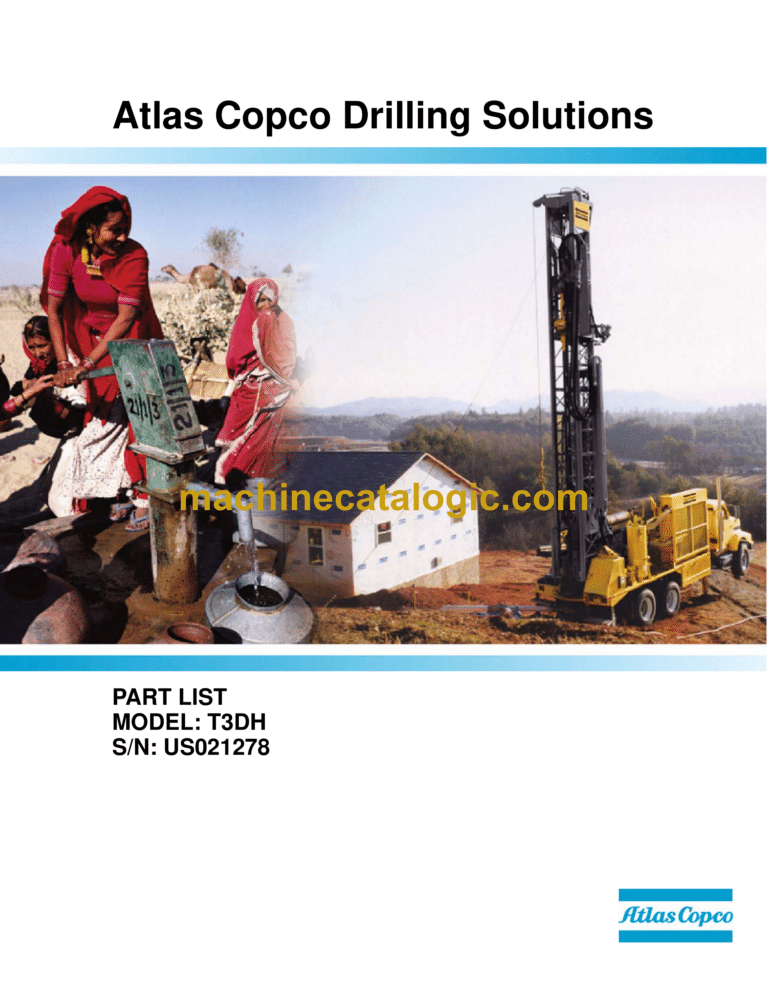 Atlas Copco T3DH Rock Drill Parts Catalog