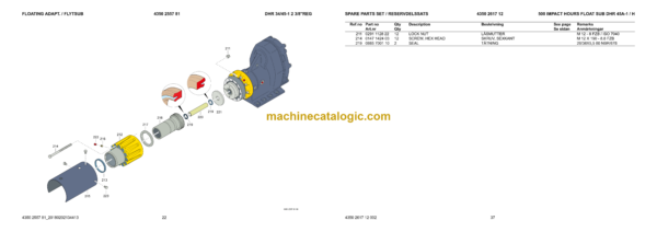 Atlas Copco DHR 45H Rotation Units Parts Catalog - Image 3