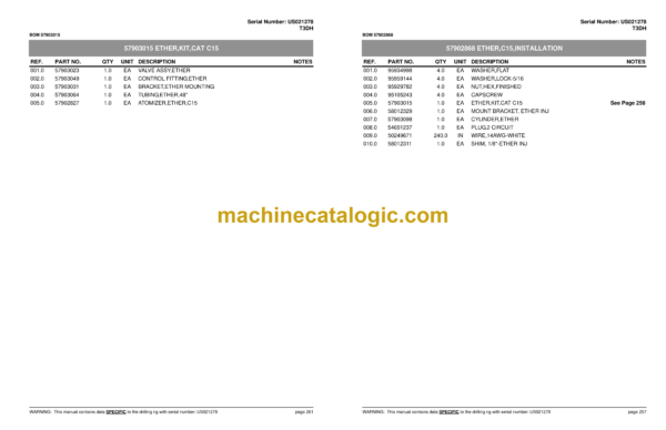 Atlas Copco T3DH Rock Drill Parts Catalog - Image 4