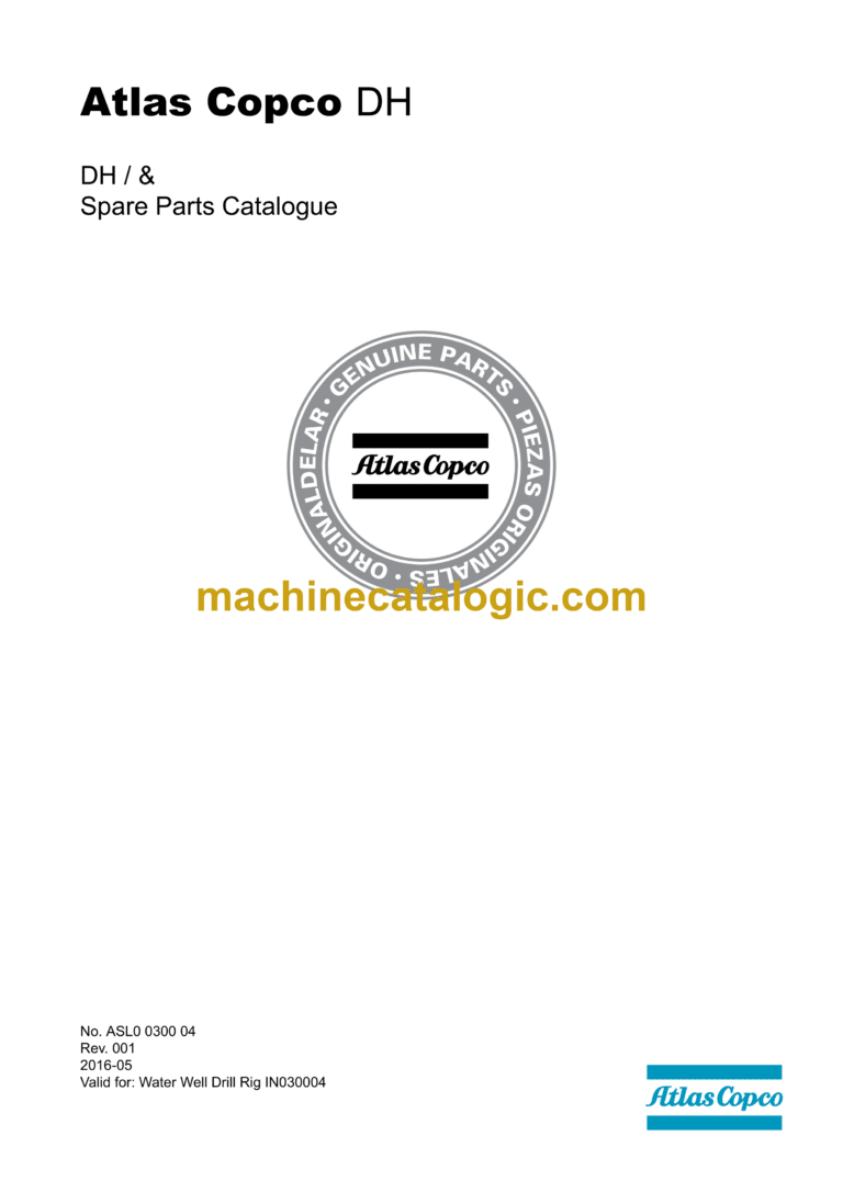 Atlas Copco Diamondback DB40 Parts Catalog