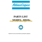 Atlas Copco RD10+ Surface Rock Drill Parts Catalog